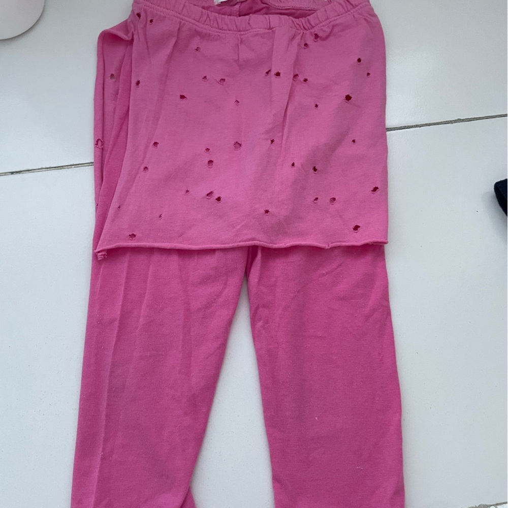 JOAH LOVE cropped pants with skirt overlay
